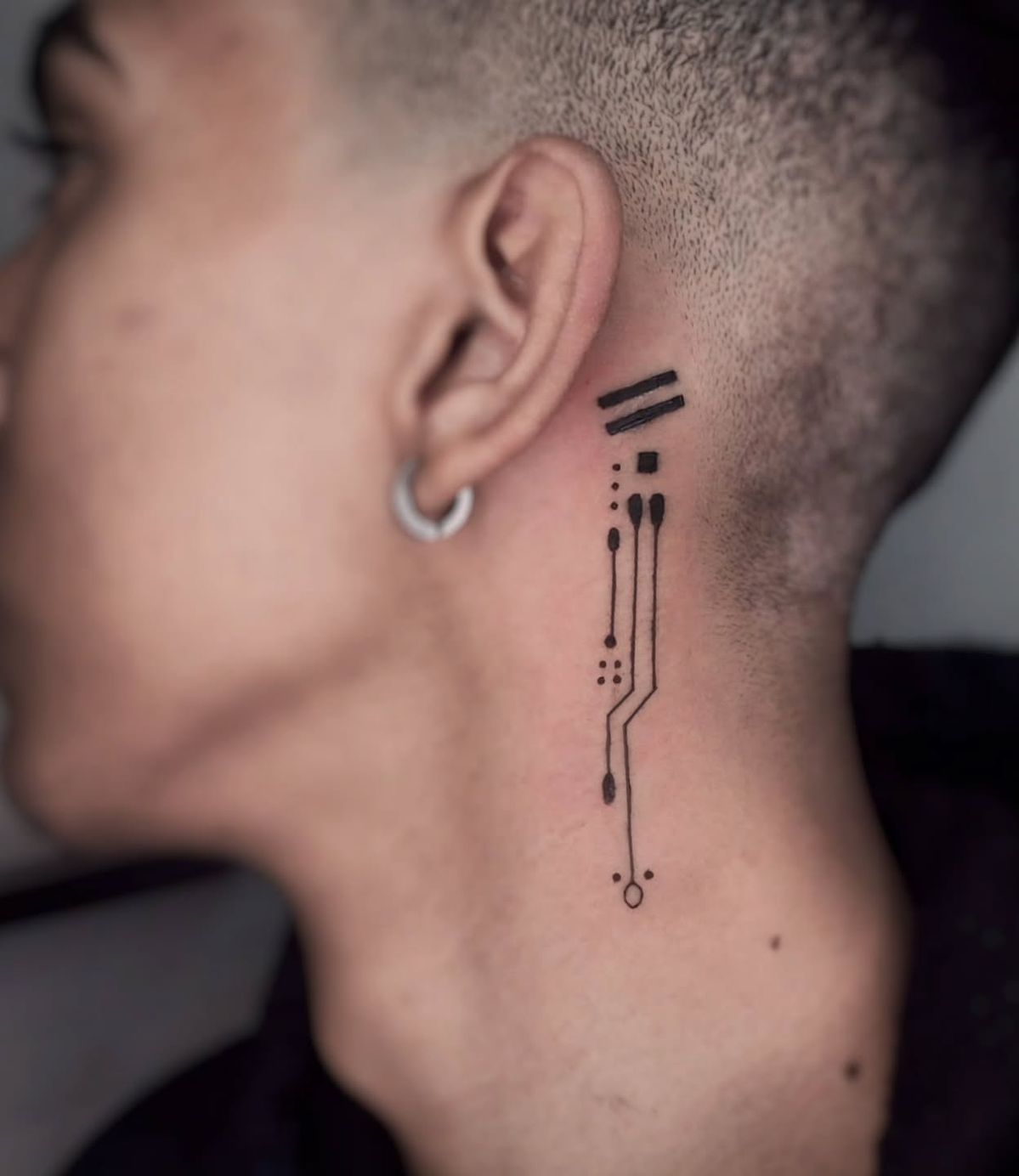 Netrunner semi-permanent temporary tattoo