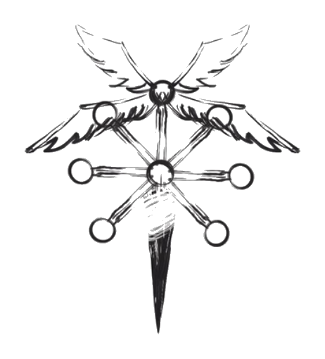 Winged Staff tattoo design