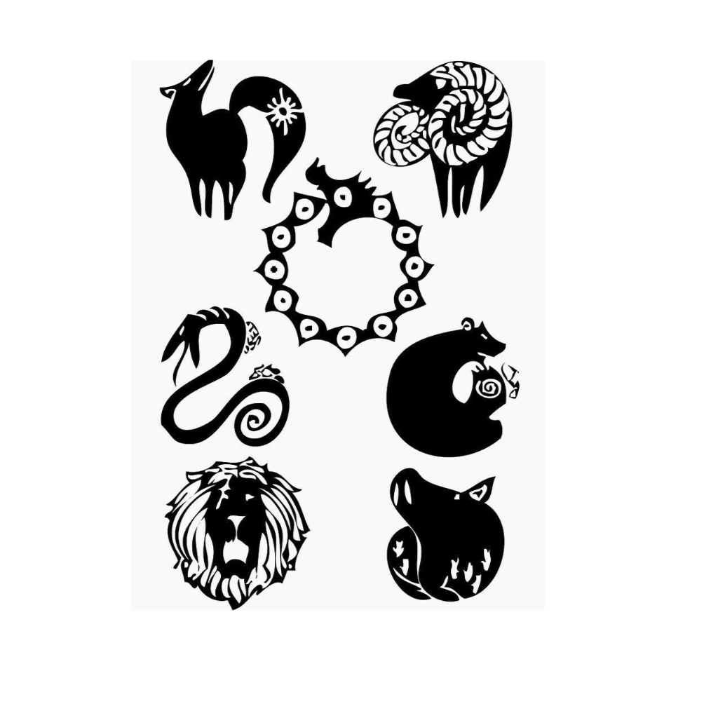 7DS Sheet temporary tattoos