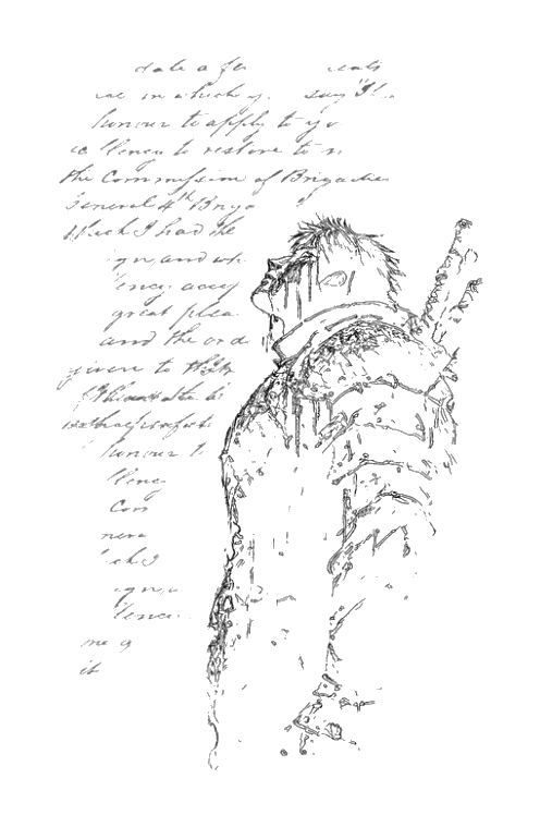 Black Swordsman Script tattoo design