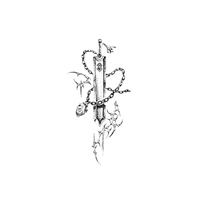 Greatsword temporary tattoo design