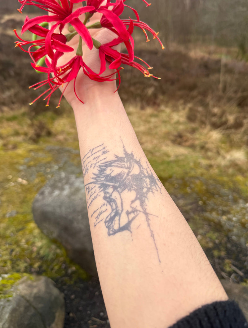 Ghoul semi-permanent temporary tattoo