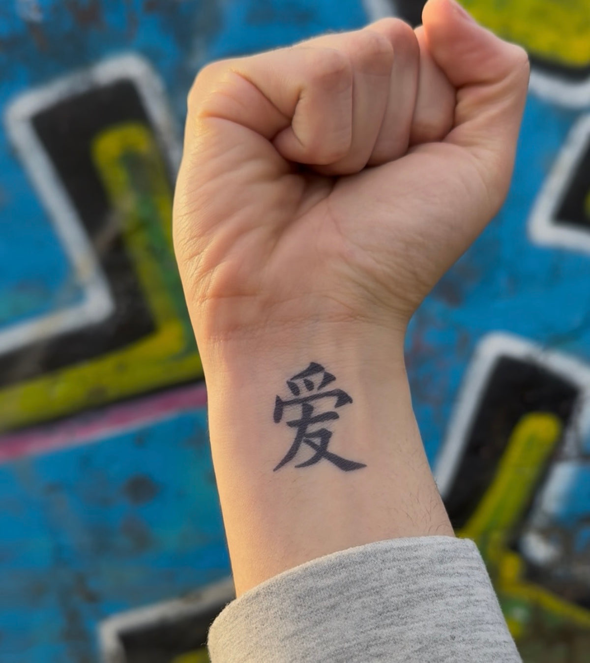 Love semi-permanent temporary tattoo