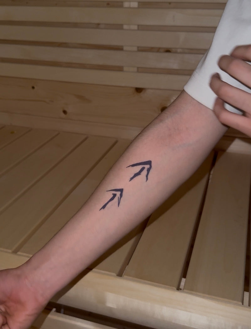 Arrow semi-permanent temporary tattoo