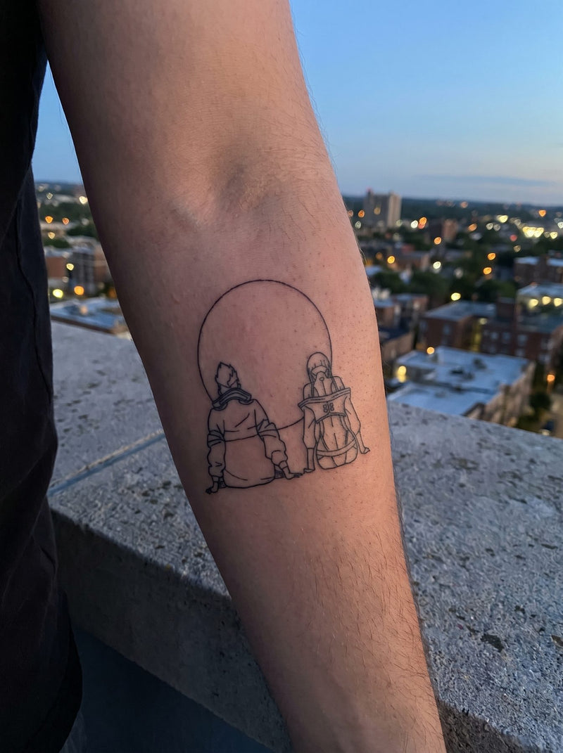 Moon Love semi-permanent temporary tattoo