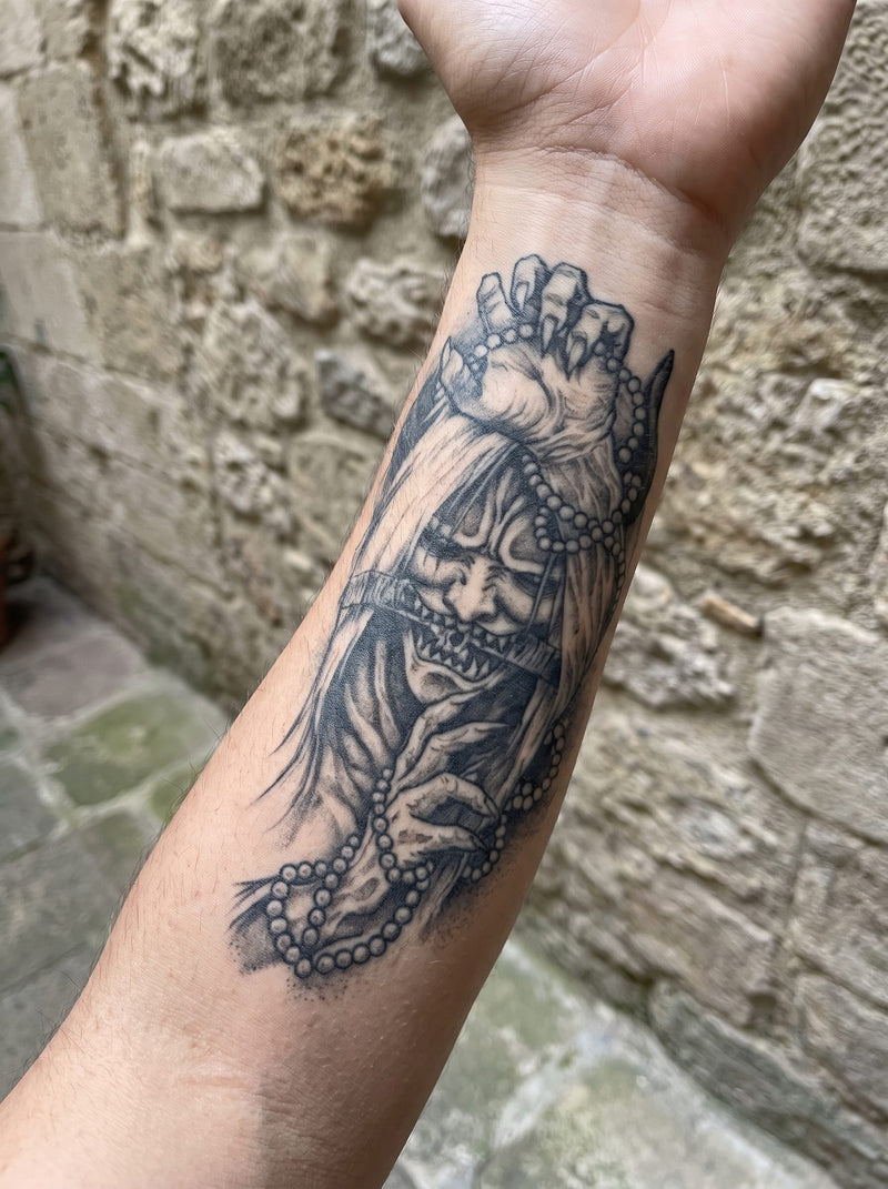 Oni Demon semi-permanent temporary tattoo