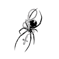 Spider Chain temporary tattoo design
