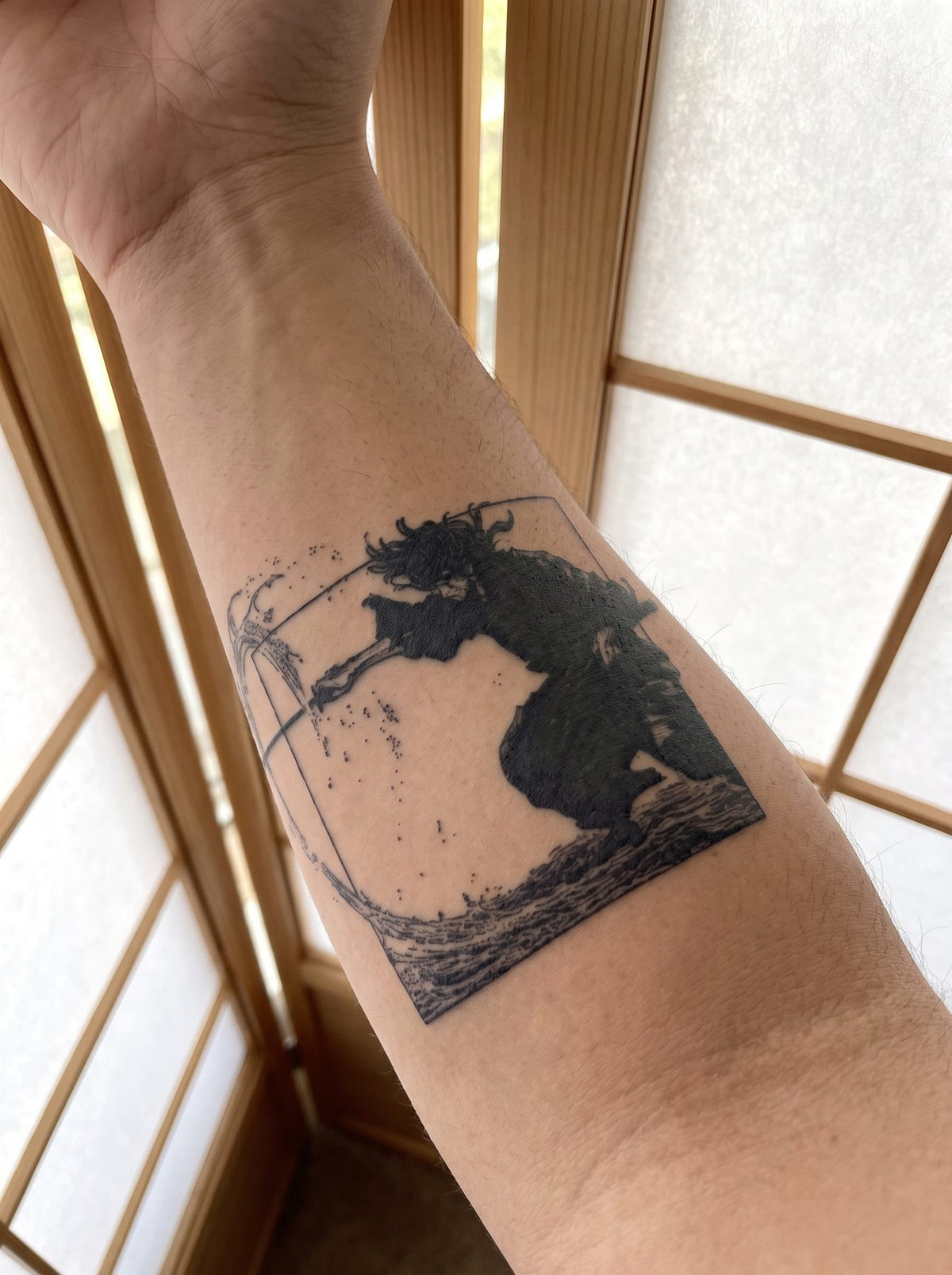 The Calm Samurai semi-permanent temporary tattoo