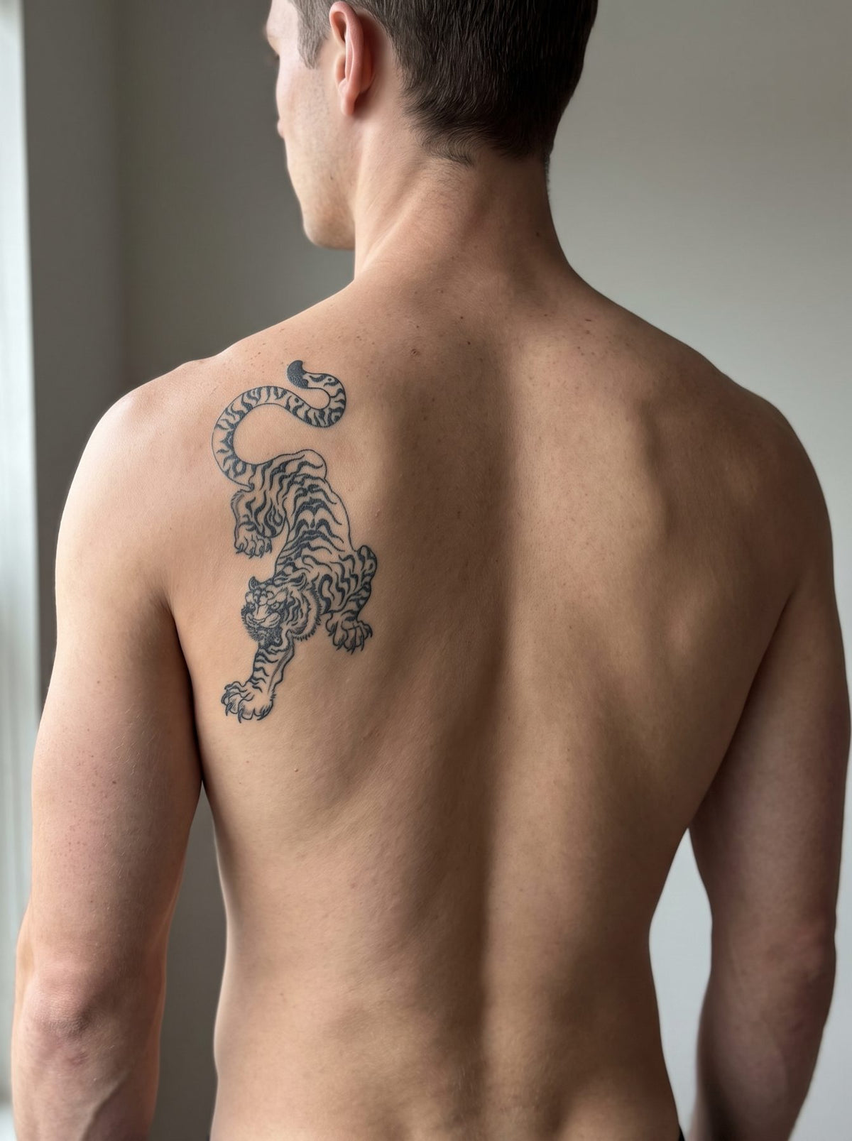 White Tiger semi-permanent temporary tattoo