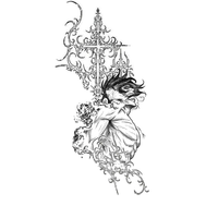Titan temporary tattoo design