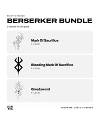 What's inside the Berserker Bundle: the designs and their sizes