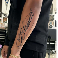 Blessed forearm semi-permanent temporary tattoo