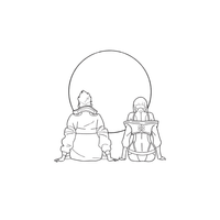Moon Love temporary tattoo design