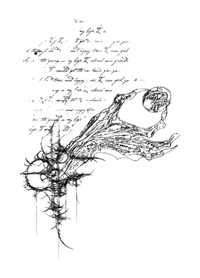 Eye Of Sacrifice Script tattoo design
