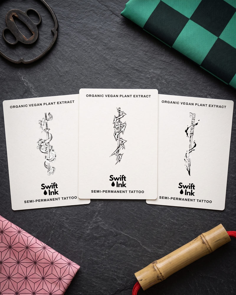 Demon Hunter Bundle - 3 semi-permanent tattoo cards from Swift Ink