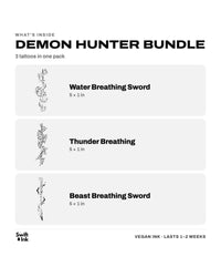 What's inside the Demon Hunter Bundle: the designs and their sizes