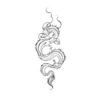 Dragon temporary tattoo design