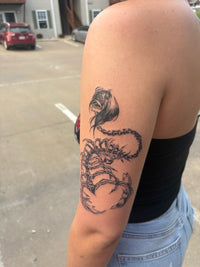 Skeleton Titan semi-permanent temporary tattoo