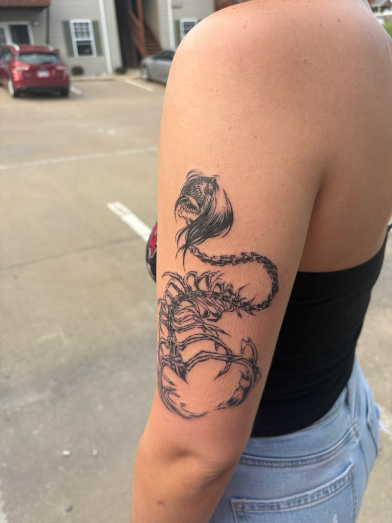 Skeleton Titan semi-permanent temporary tattoo