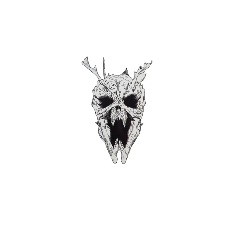 Skull semi-permanent temporary tattoo