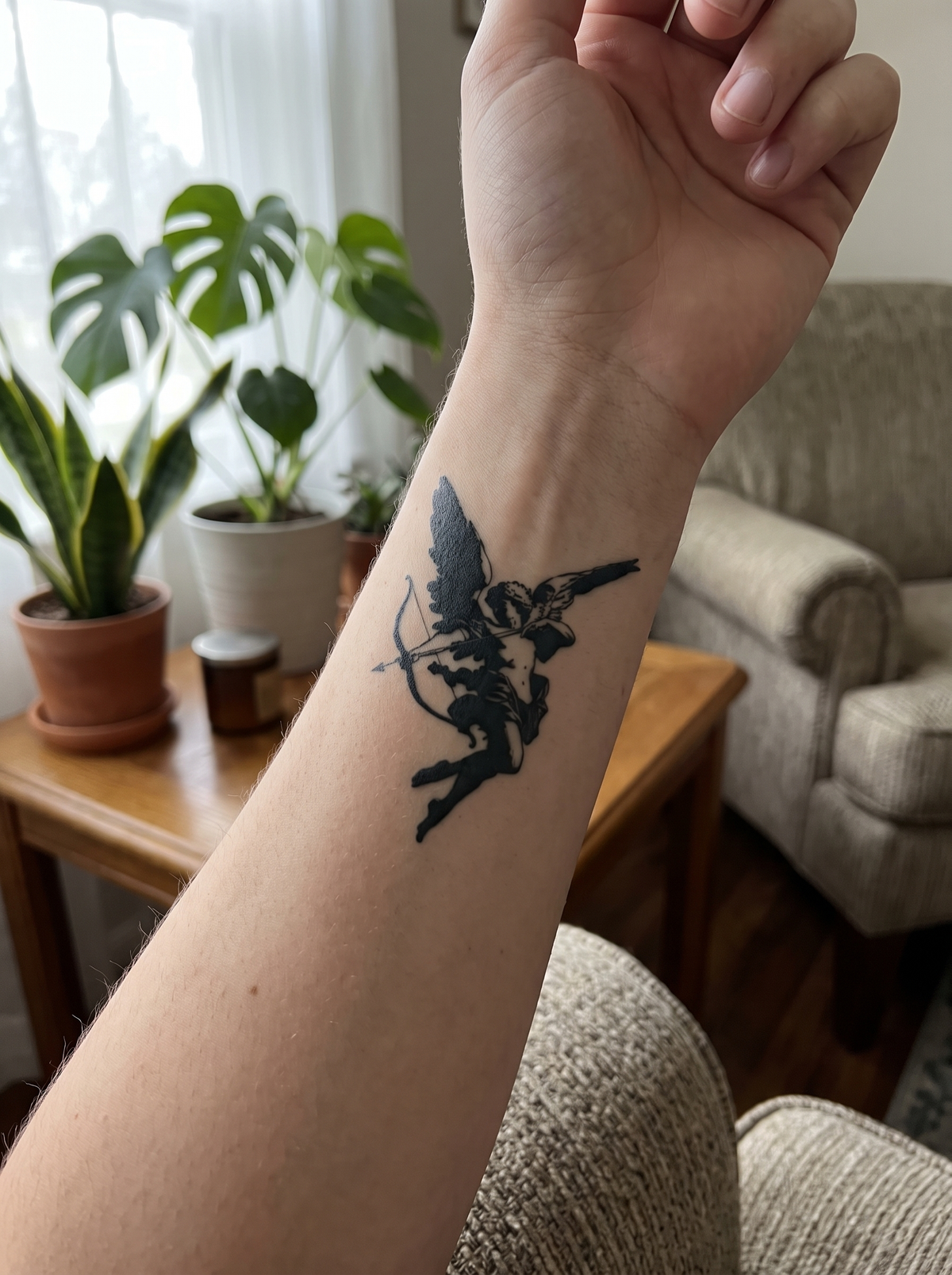 Cupid's Arrow semi-permanent temporary tattoo