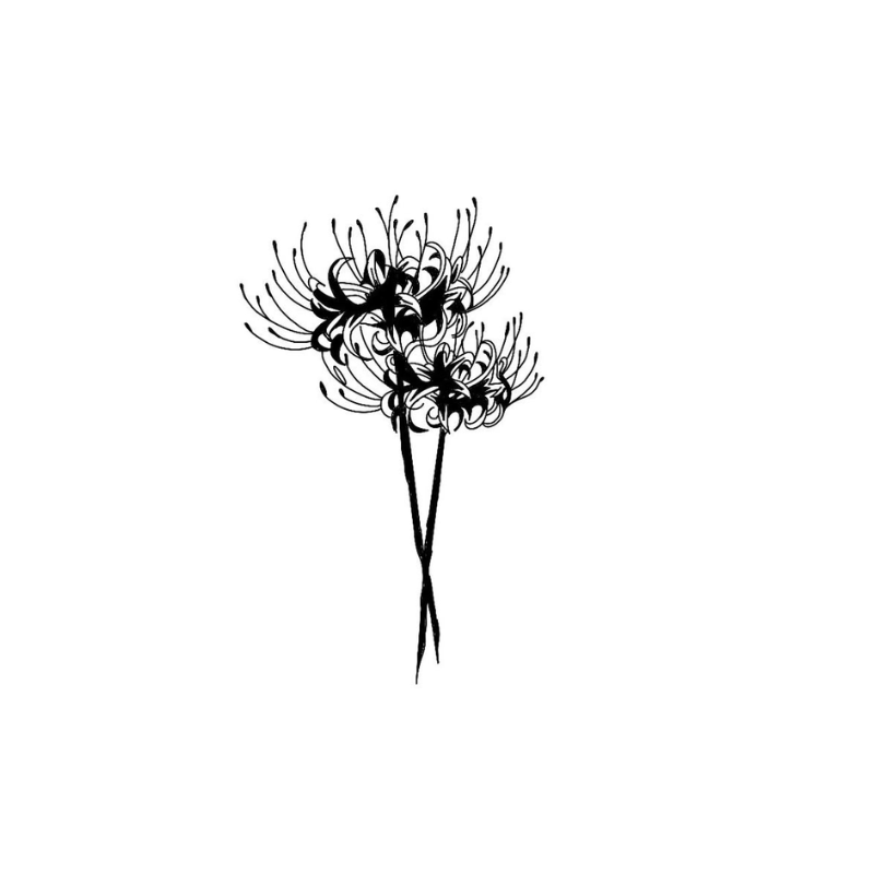 Spider Lilly temporary tattoo design