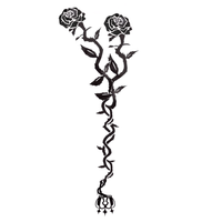 Kaiser Rose temporary tattoo design