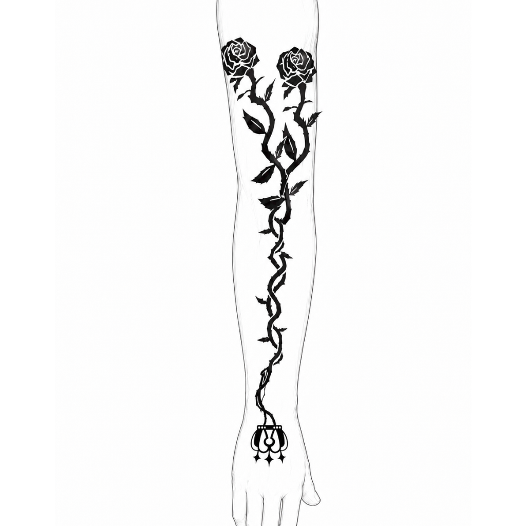Kaiser Rose semi-permanent temporary tattoo