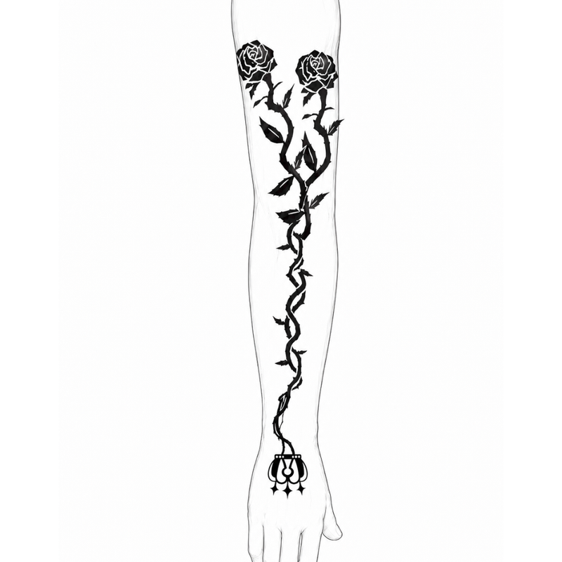 Kaiser Rose semi-permanent temporary tattoo