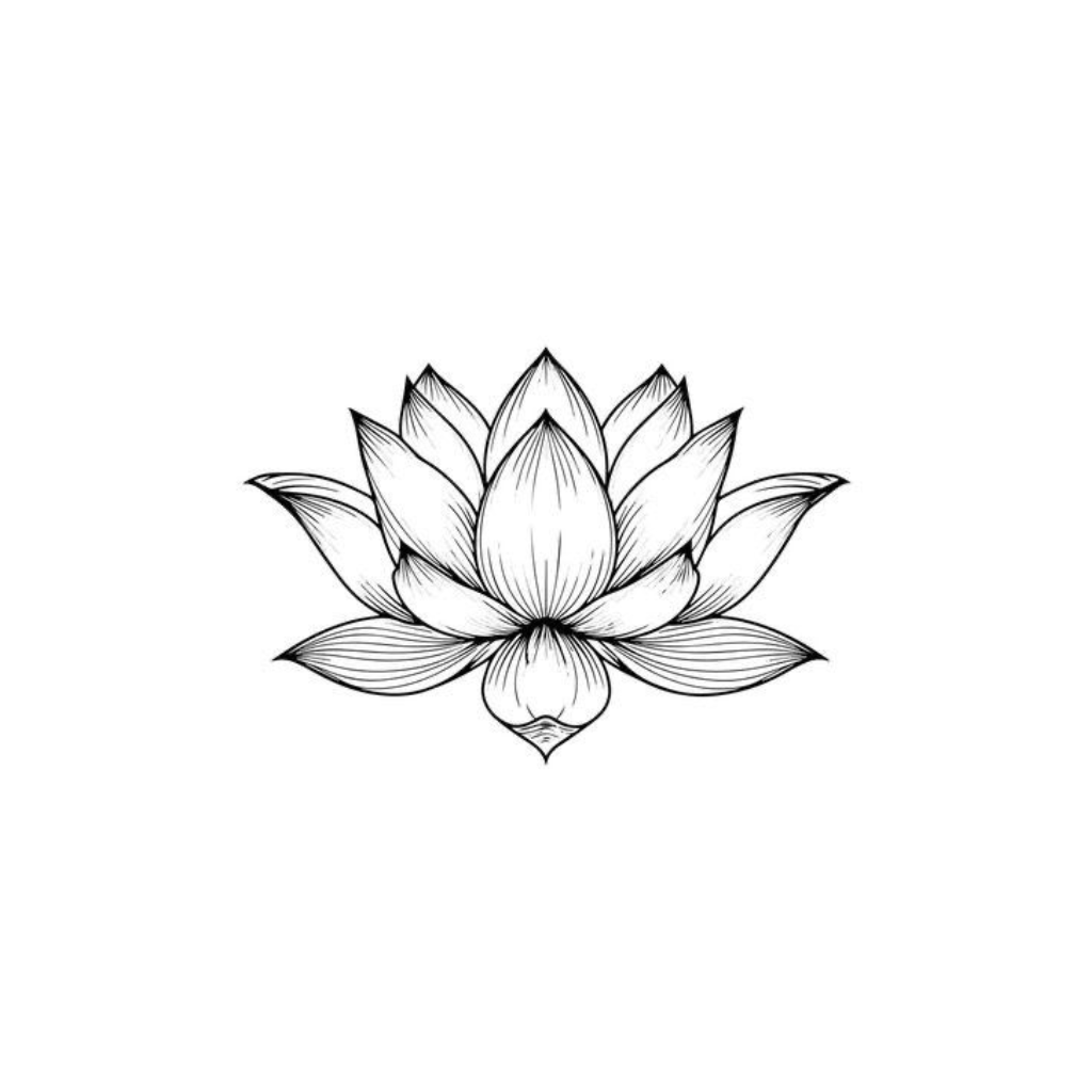 Lotus temporary tattoo design