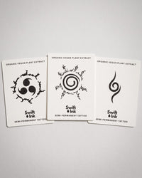 Ninja Bundle - 3 semi-permanent tattoo cards from Swift Ink
