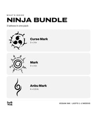 What's inside the Ninja Bundle: the designs and their sizes