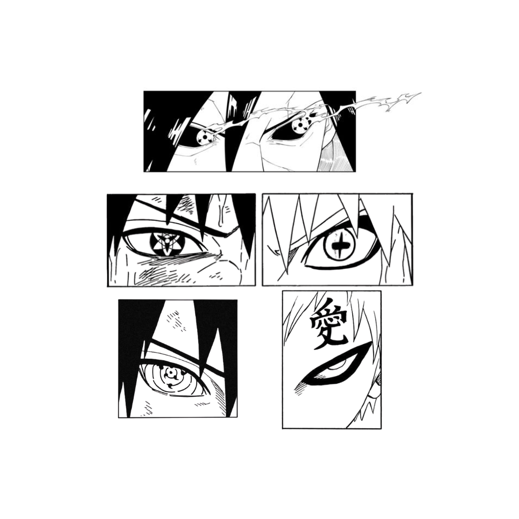 Naruto Eyes Sheet temporary tattoos