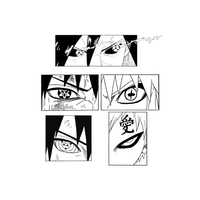Naruto Eyes Sheet temporary tattoos
