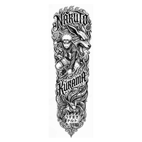 Nine Tales Sleeve temporary tattoo design