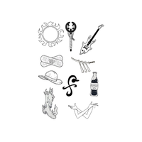 One Piece Icon Sheet temporary tattoos