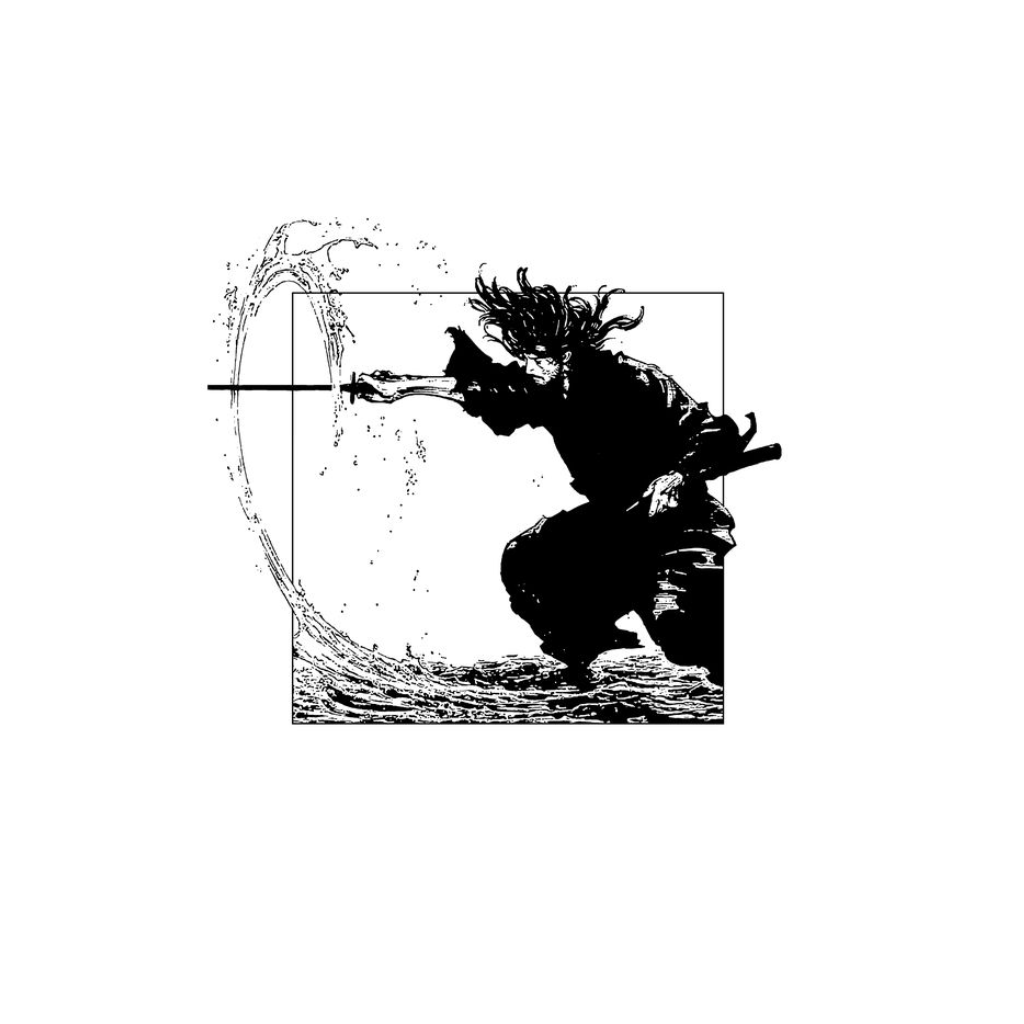 The Calm Samurai temporary tattoo design