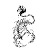 Skeleton Titan temporary tattoo design