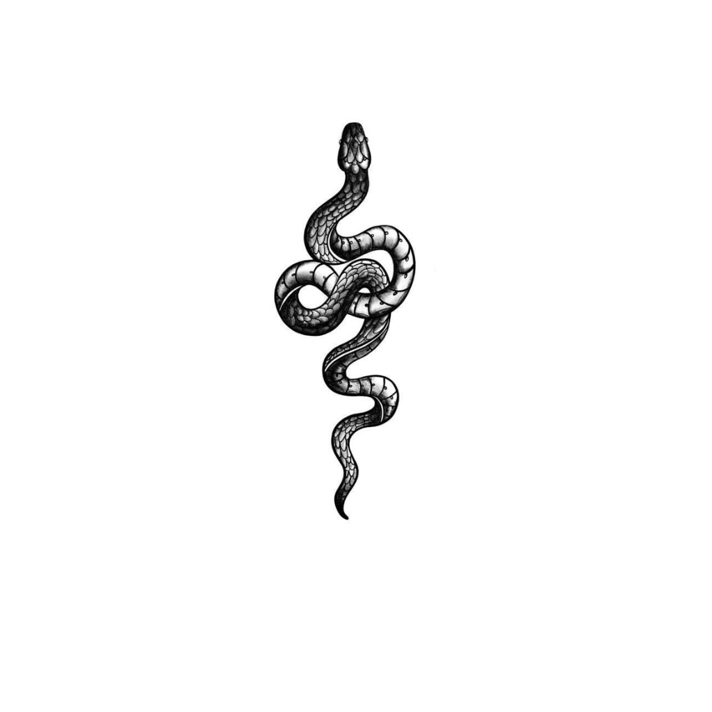 Snake temporary tattoo design