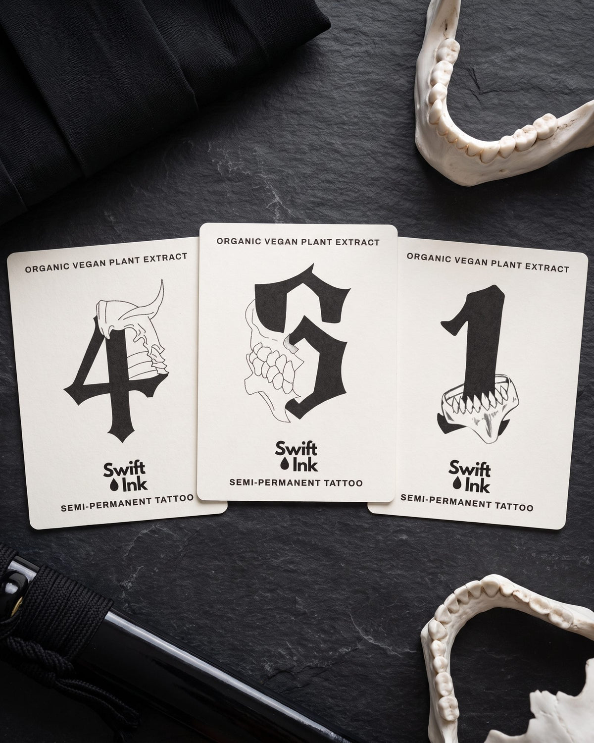 Soul Reaper Bundle - 3 semi-permanent tattoo cards from Swift Ink