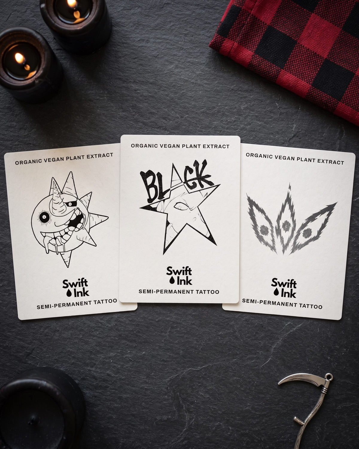 Weapon Soul Bundle - 3 semi-permanent tattoo cards from Swift Ink